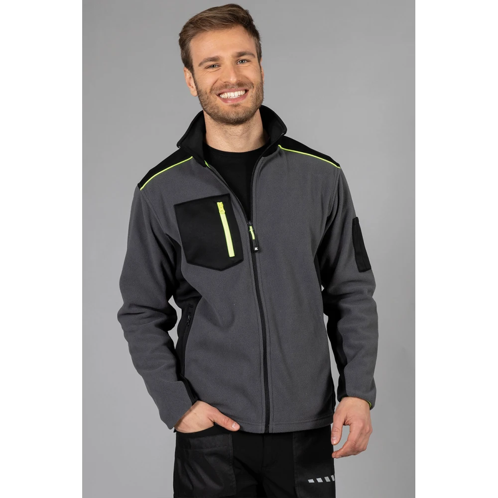 Φωτογραφία από Labrador - Ανδρική ζακέτα fleece δίχρωμη σε χρώμα Grey