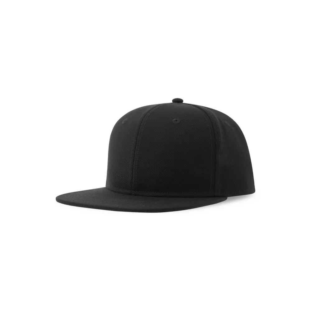 Φωτογραφία από S-Snap Back - Εξάφυλλο καπέλο με φλατ γείσο σε χρώμα Black