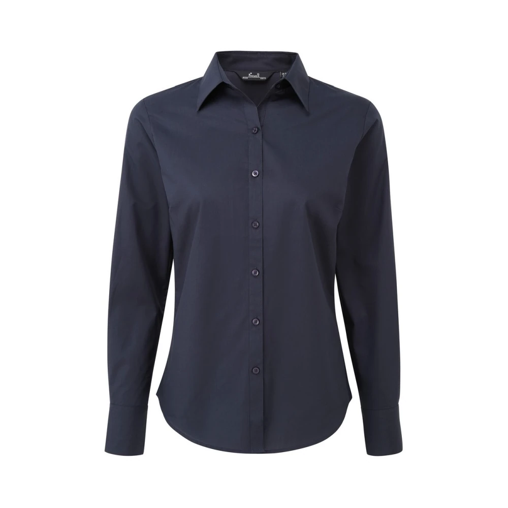 Φωτογραφία από PR300 - Γυναικείο μακρυμάνικο πουκάμισο από ποπλίνα σε χρώμα Navy