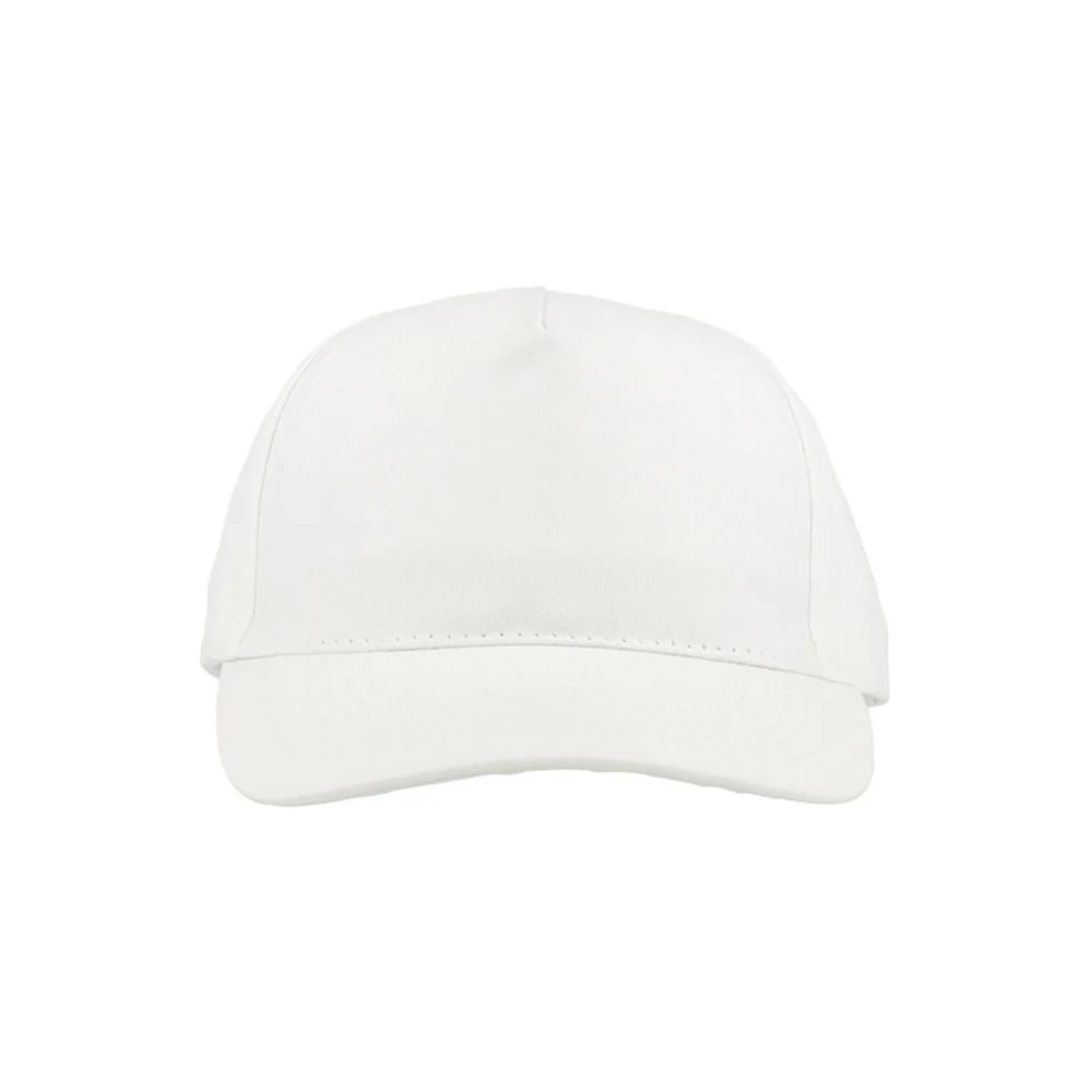 Φωτογραφία από μπροστά από Kid Start Five - Πεντάφυλλο παιδικό καπέλο τζόκεϊ σε χρώμα White