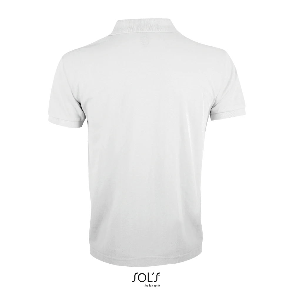 Φωτογραφία από πίσω από Prime Men Λευκό 4-5XL - Ανδρικό πόλο πικέ σε χρώμα White