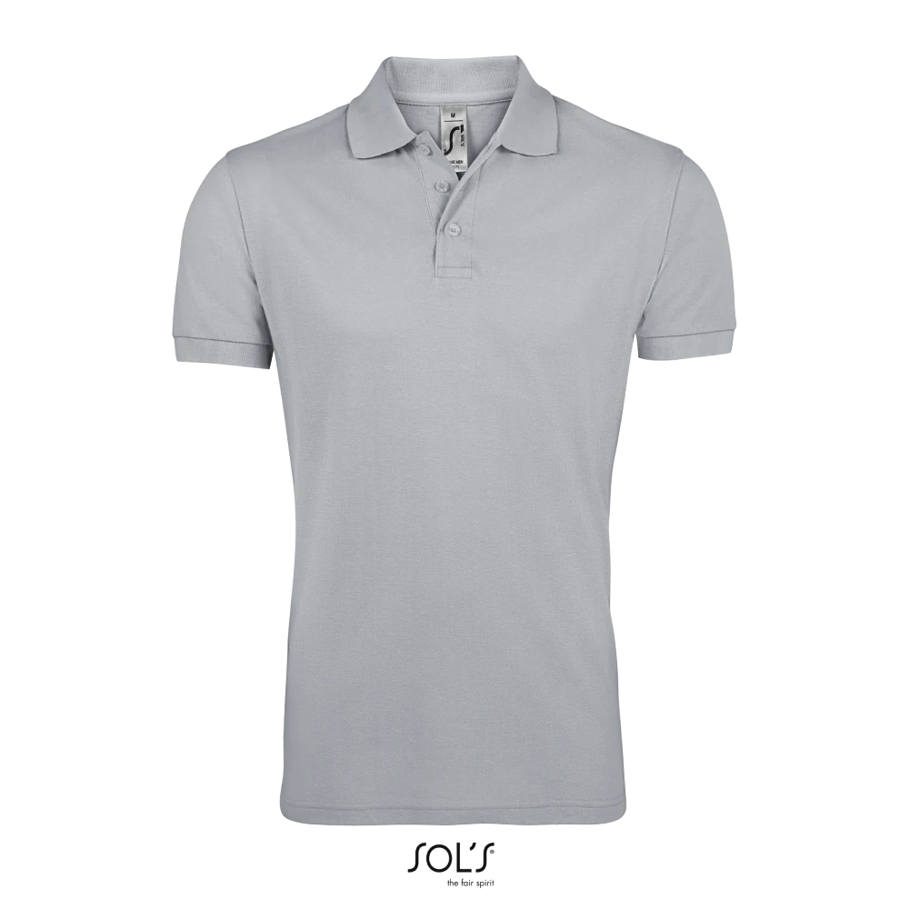Φωτογραφία από μπροστά από Prime Men 4-5XL - Ανδρικό πόλο πικέ σε χρώμα Pure Grey