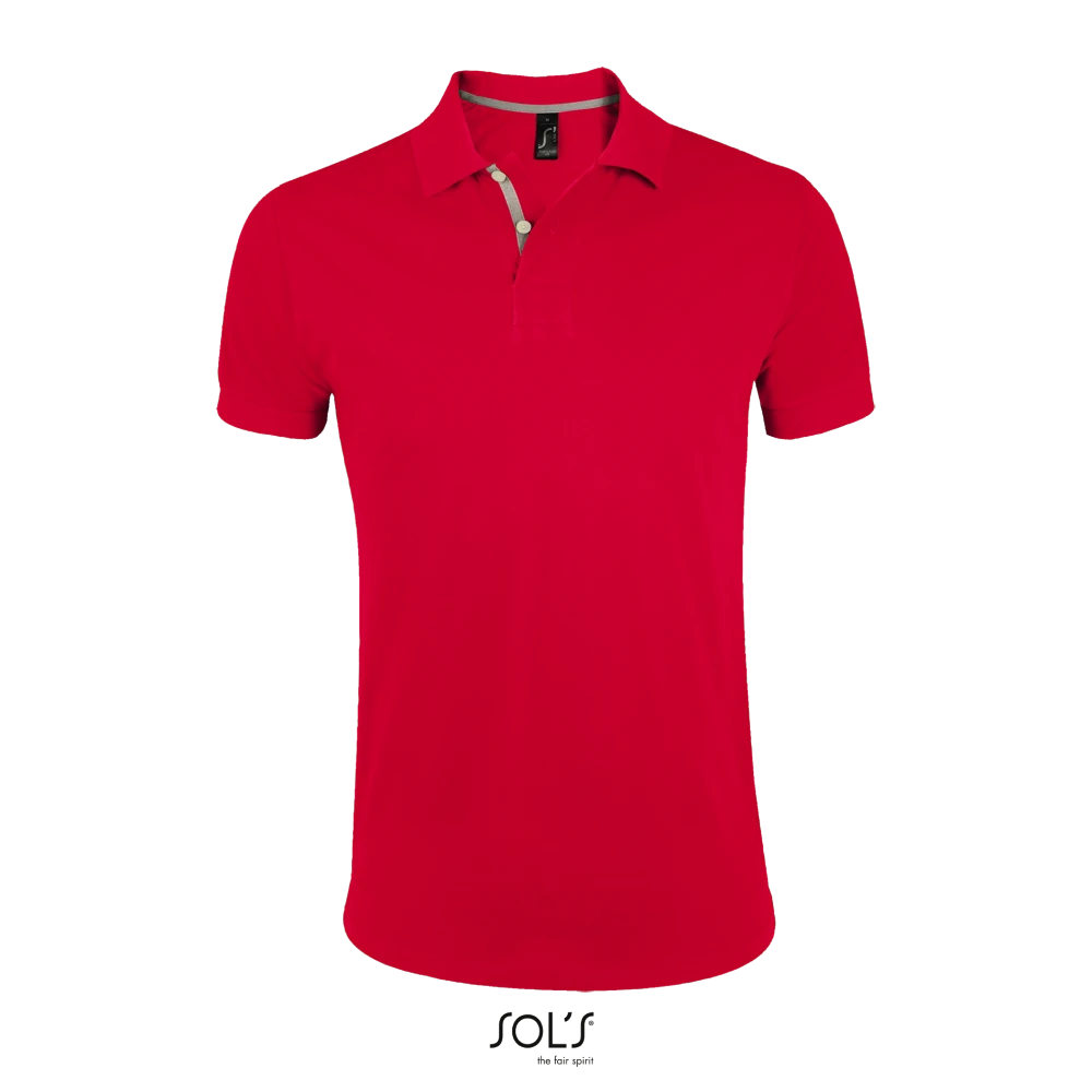 Φωτογραφία από μπροστά από Portland Men 3XL - Ανδρικό πόλο πικέ σε χρώμα Red