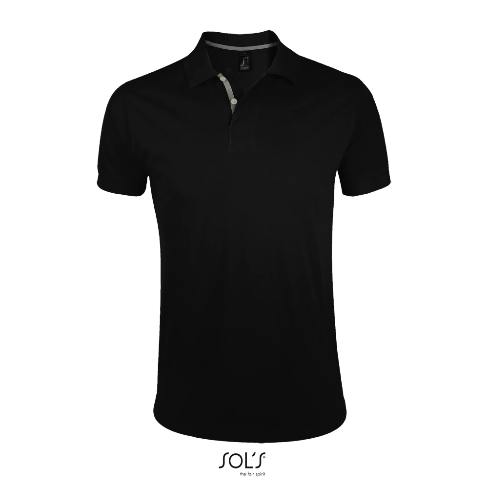 Φωτογραφία από μπροστά από Portland Men 3XL - Ανδρικό πόλο πικέ σε χρώμα Black