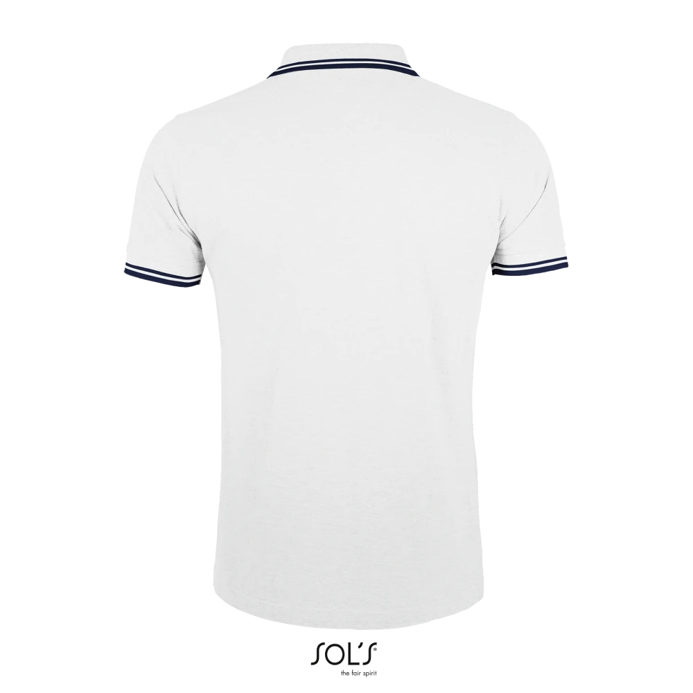 Φωτογραφία από πίσω από Pasadena Men 3XL - Ανδρικό πόλο πικέ σε χρώμα White-Navy