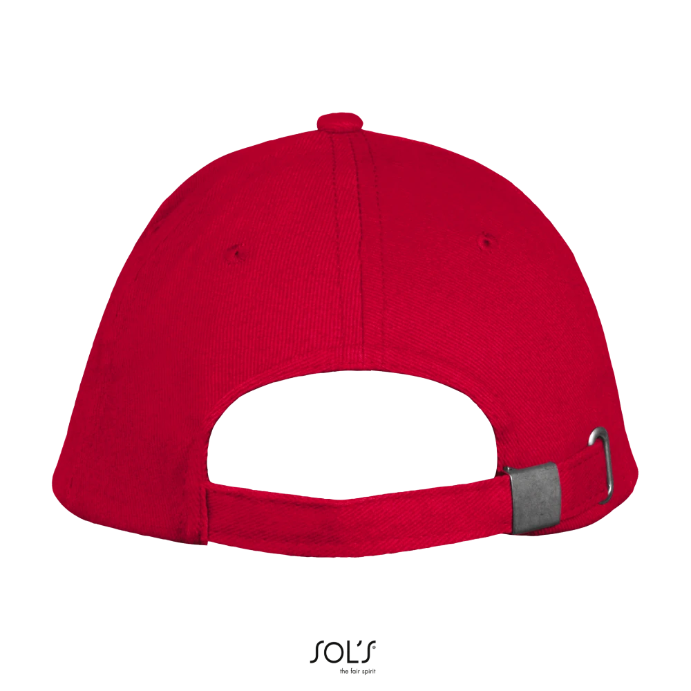 Φωτογραφία από πίσω από Long Beach - Πεντάφυλλο καπέλο τζόκεϊ σε χρώμα Red-White