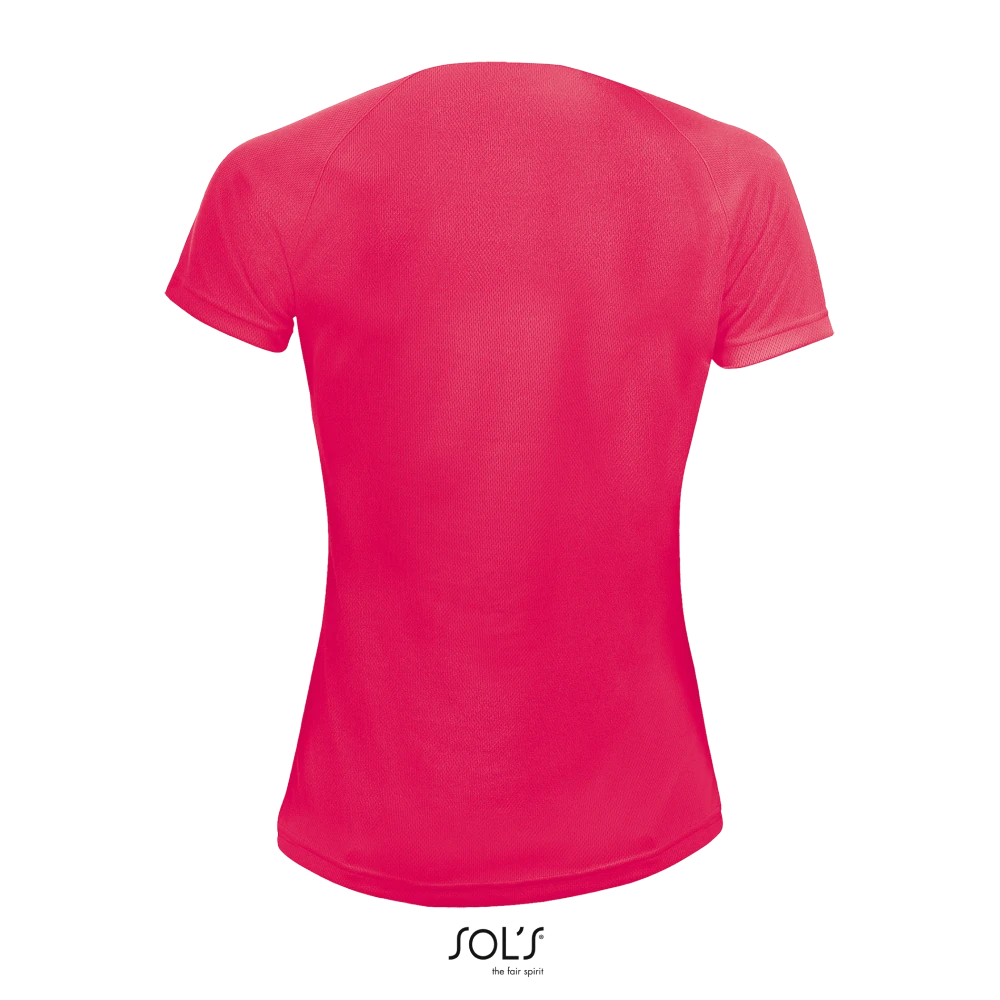 Φωτογραφία από πίσω από Sporty Women - Γυναικείο αθλητικό T-Shirt σε χρώμα Neon Coral