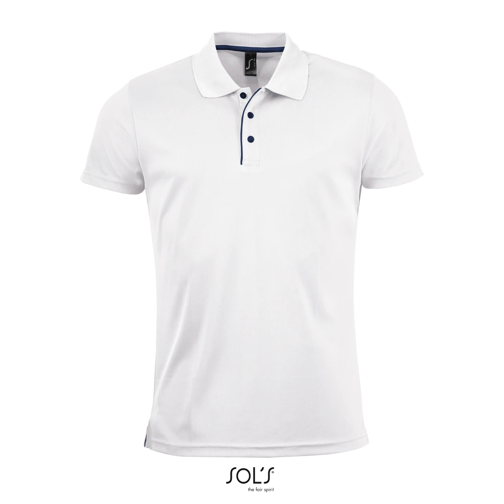 Φωτογραφία από μπροστά από Performer Men Λευκό 3XL - Ανδρικό αθλητικό πόλο σε χρώμα White