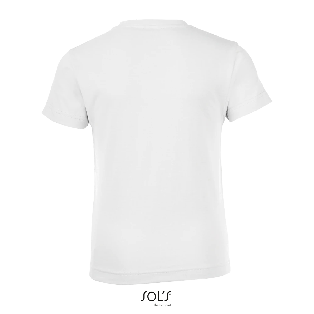 Φωτογραφία από πίσω από Regent Fit Kids Λευκό - Παιδικό T-shirt σε στενή γραμμή σε χρώμα White