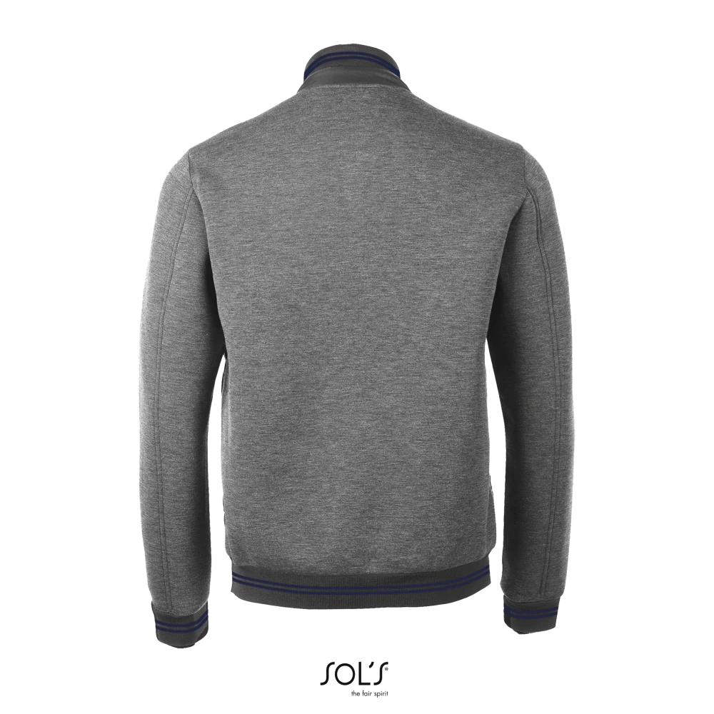 Φωτογραφία από πίσω από Volcano - Unisex μπουφάν 2 υλικών σε χρώμα Melange Grey-Metal Grey