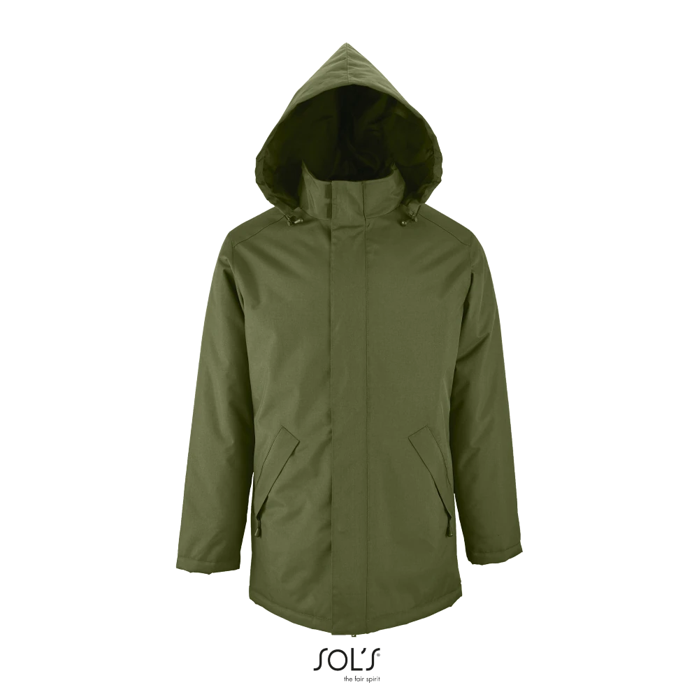Φωτογραφία από μπροστά από Robyn 3-4XL - Unisex μακρύ παρκά σε χρώμα Forest Green