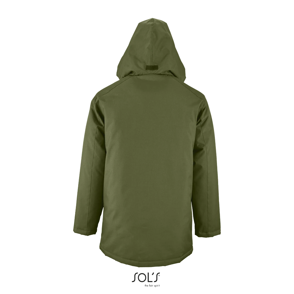 Φωτογραφία από πίσω από Robyn 3-4XL - Unisex μακρύ παρκά σε χρώμα Forest Green