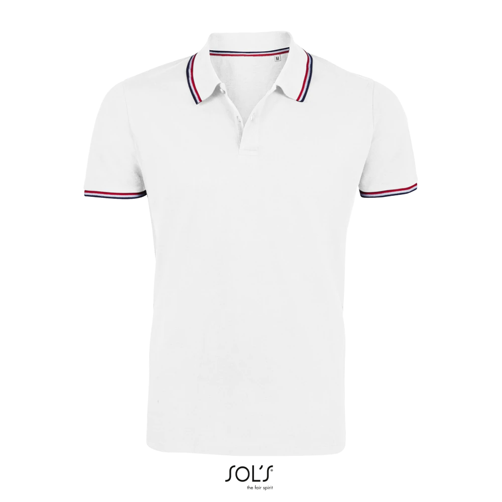 Φωτογραφία από μπροστά από Prestige Men Λευκό 3XL - Ανδρικό πόλο σε χρώμα White