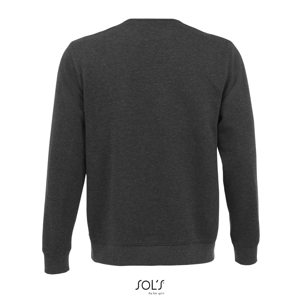 Φωτογραφία από πίσω από Sully 3XL - Ανδρική μπλούζα φούτερ σε χρώμα Charcoal Melange