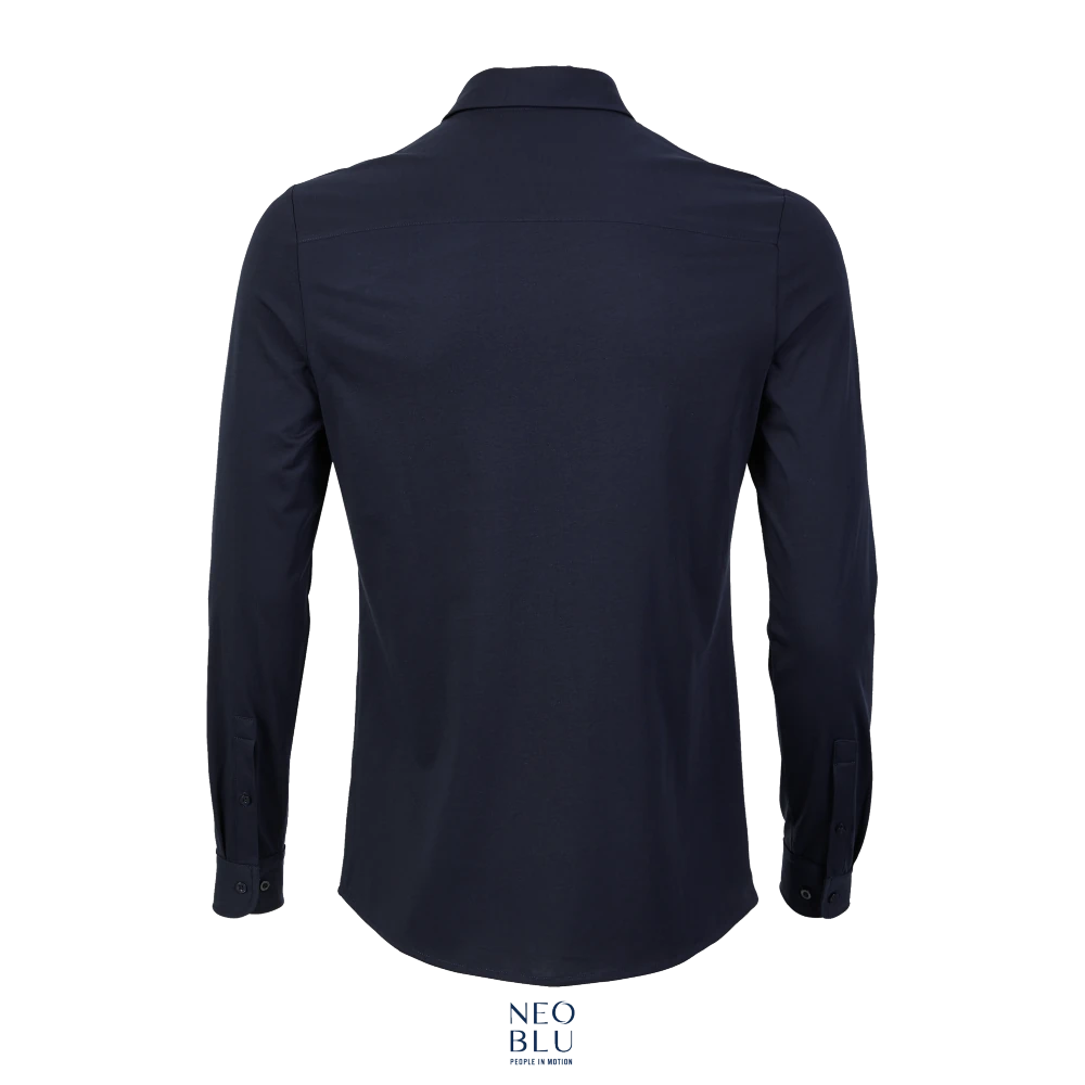 Φωτογραφία από πίσω από Balthazar Men 3-4XL - Ανδρικό Μερσεριζέ Πουκάμισο σε χρώμα Night