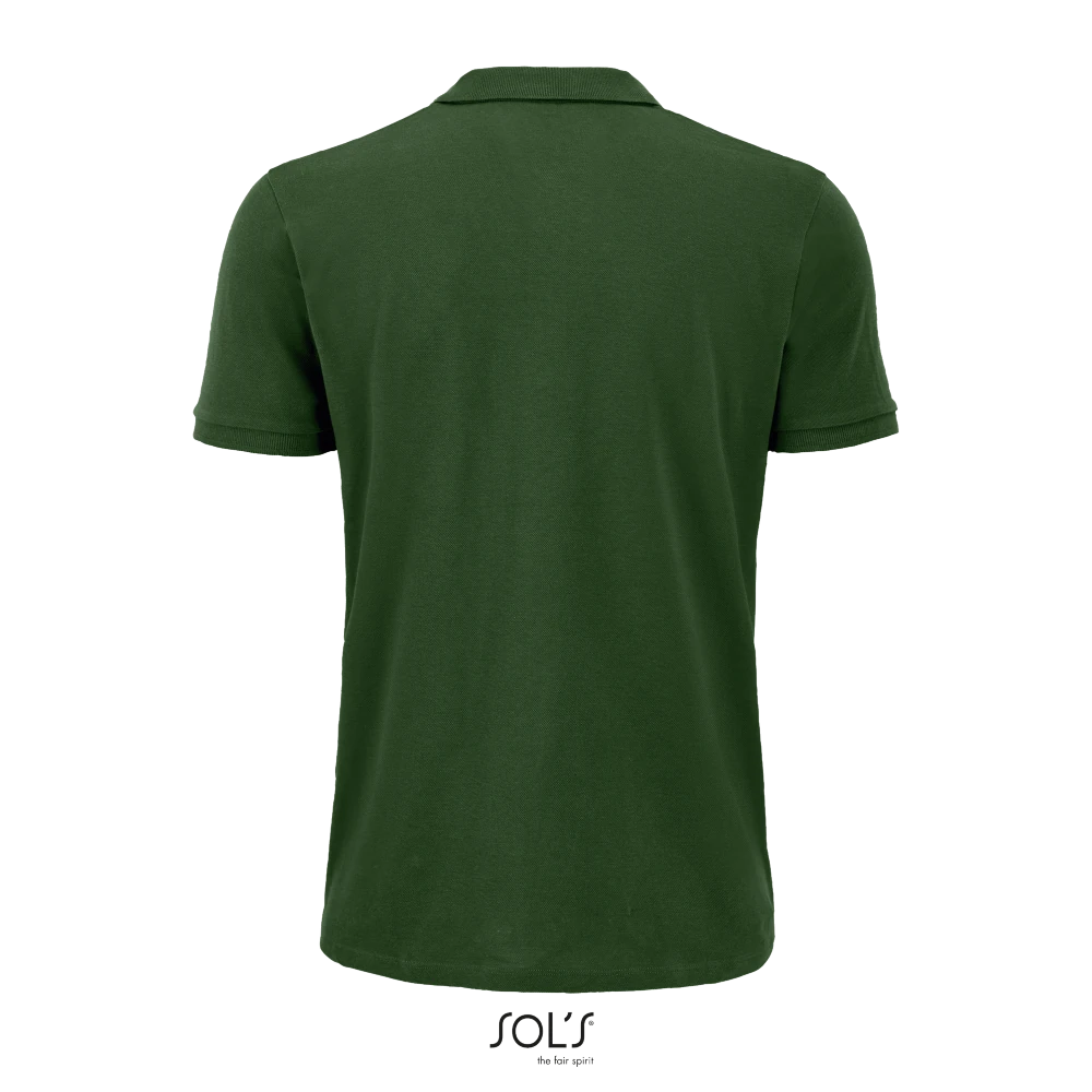 Φωτογραφία από πίσω από Planet Men 4-5XL - Ανδρικό οργανικό πόλο σε χρώμα Bottle Green