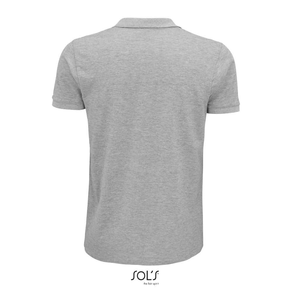 Φωτογραφία από πίσω από Planet Men 4-5XL - Ανδρικό οργανικό πόλο σε χρώμα Grey Melange