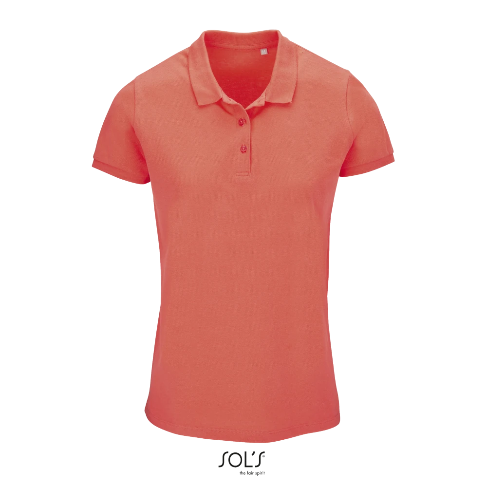 Φωτογραφία από μπροστά από Planet Women - Γυναικείο οργανικό πόλο σε χρώμα Pop Orange