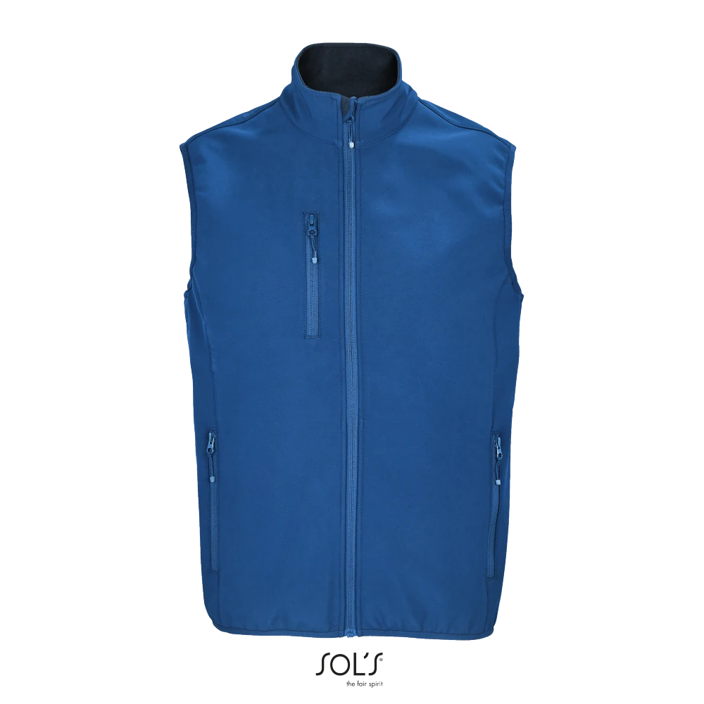 Φωτογραφία από μπροστά από Falcon BW Men 4XL - Ανδρικό softshell γιλέκο σε χρώμα Royal Blue