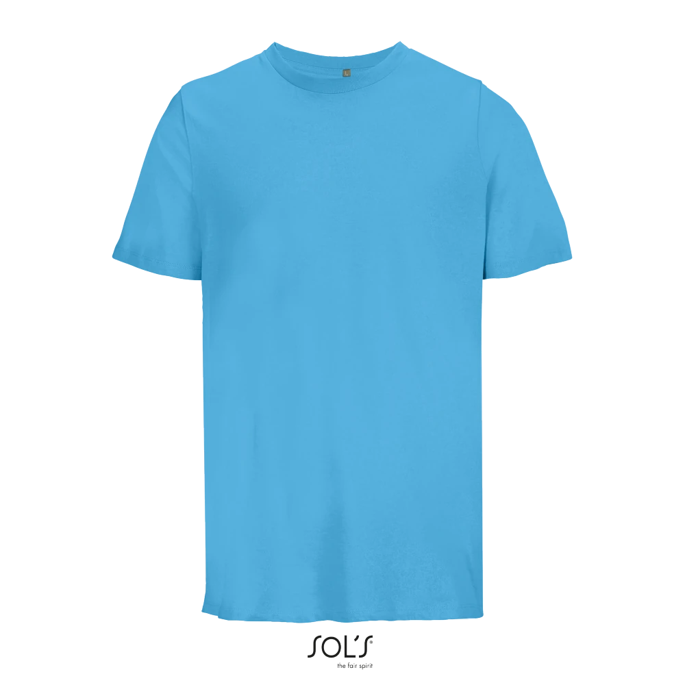 Φωτογραφία από μπροστά από Legend 3XL - Unisex οργανικό T-shirt σε χρώμα Aqua