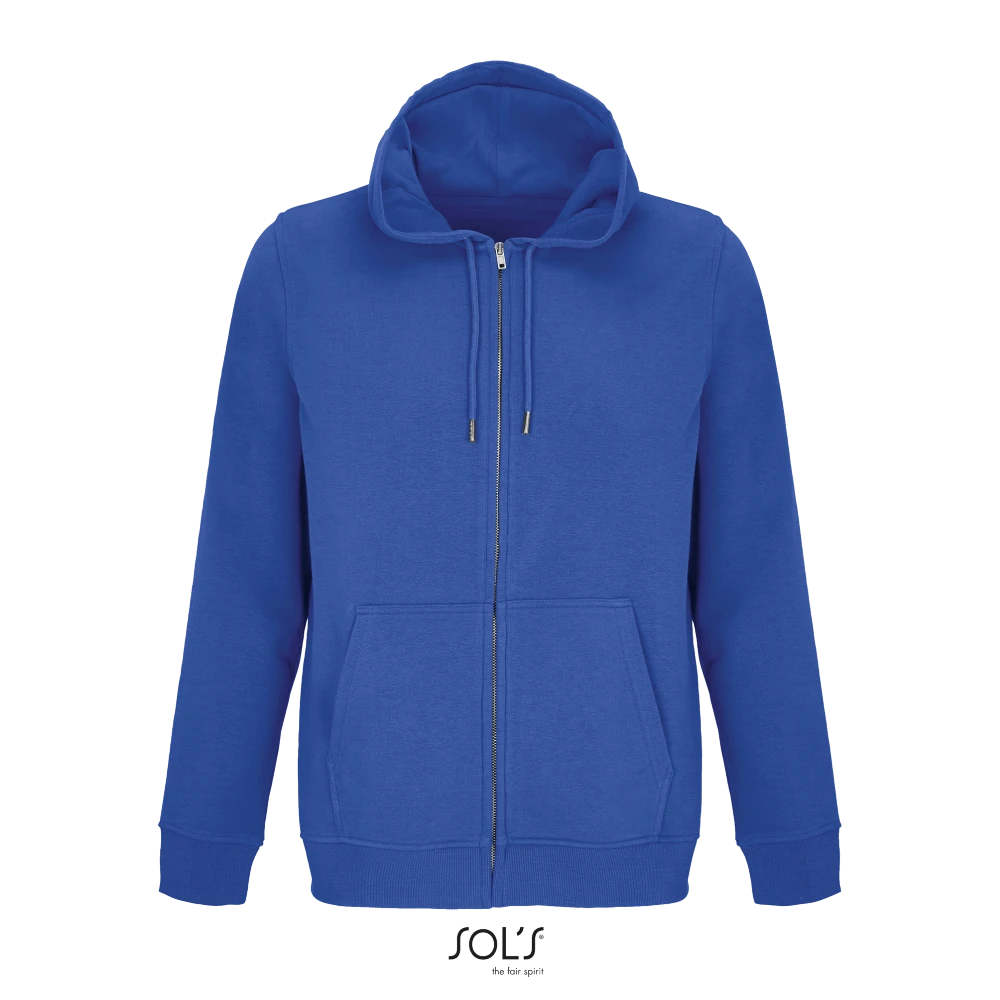 Φωτογραφία από μπροστά από Calipso 3XL - Unisex ζακέτα φούτερ με κουκούλα σε χρώμα Royal Blue