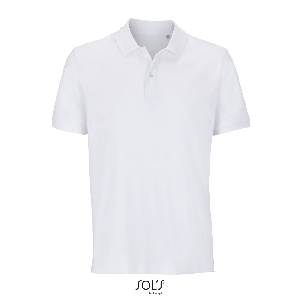 Φωτογραφία από μπροστά από Pegase Λευκό 4XL - Unisex οργανικό πόλο πικέ σε χρώμα White