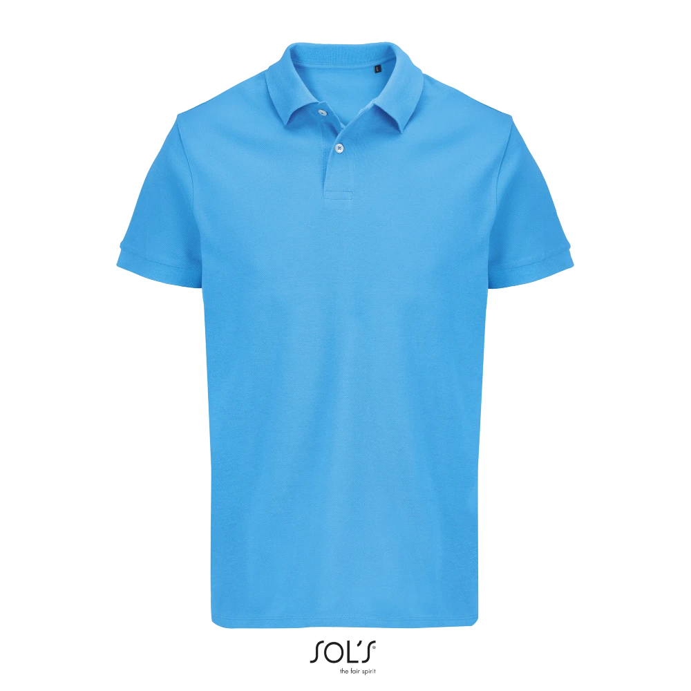 Φωτογραφία από μπροστά από Pacific - Unisex πόλο πικέ σε χρώμα Aqua