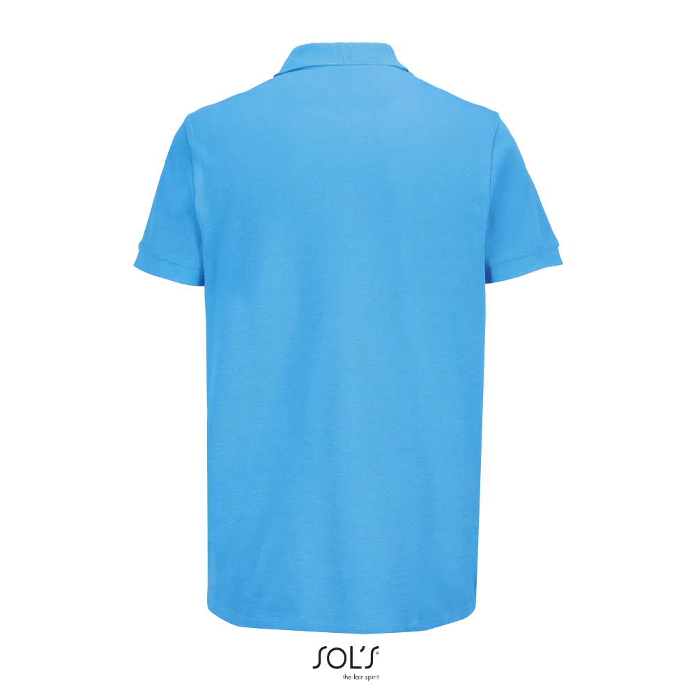 Φωτογραφία από πίσω από Pacific - Unisex πόλο πικέ σε χρώμα Aqua