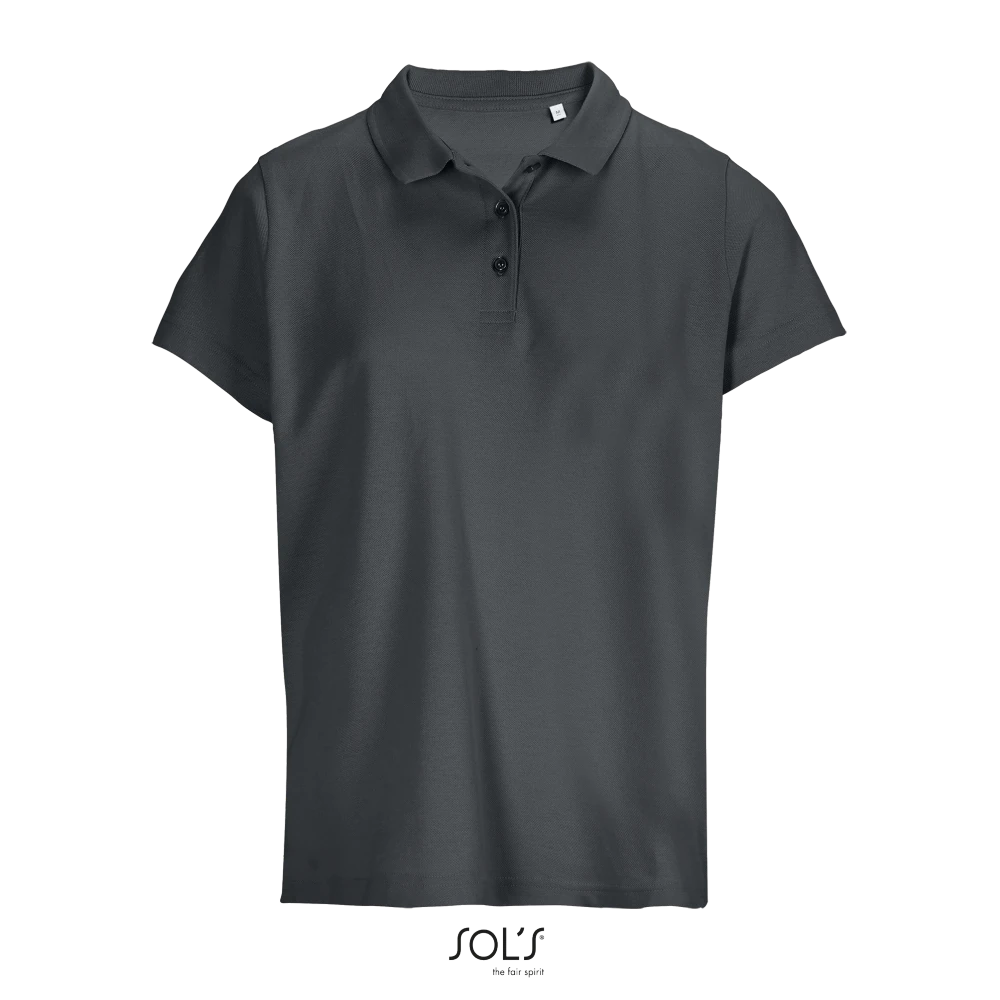 Φωτογραφία από μπροστά από Pulse Women - Γυναικείο πόλο πικέ σε χρώμα Mouse Grey