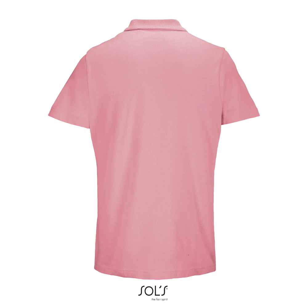 Φωτογραφία από πίσω από Pulse - Unisex πόλο πικέ σε χρώμα Candy Pink