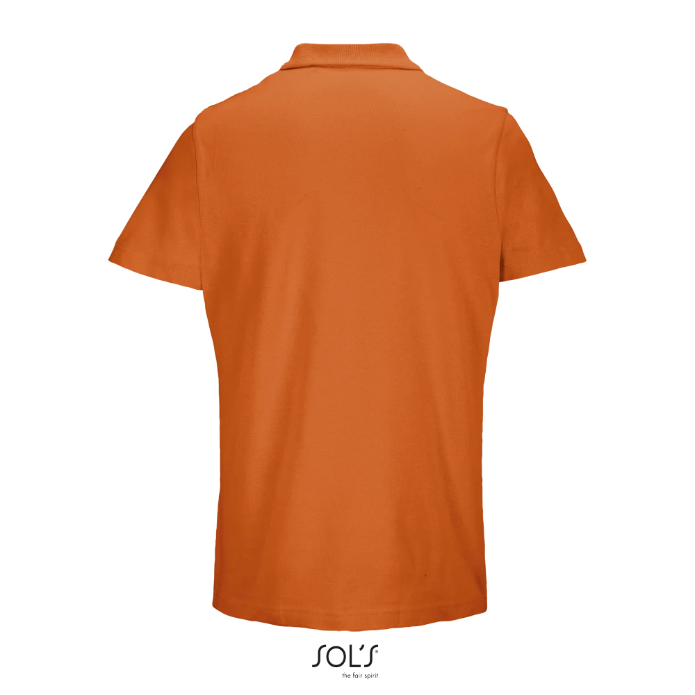 Φωτογραφία από πίσω από Pulse - Unisex πόλο πικέ σε χρώμα Orange