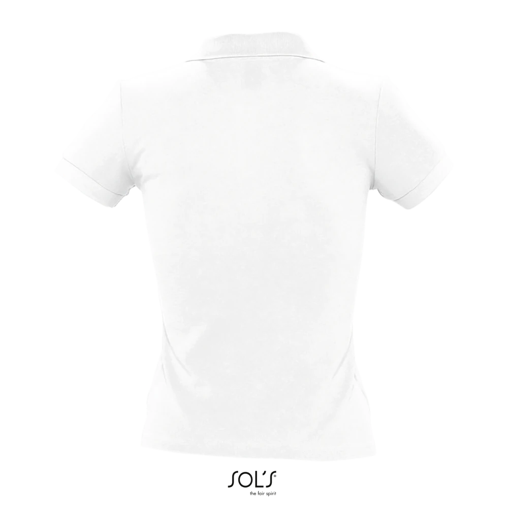 Φωτογραφία από πίσω από People Λευκό - Γυναικείο πόλο πικέ σε χρώμα White