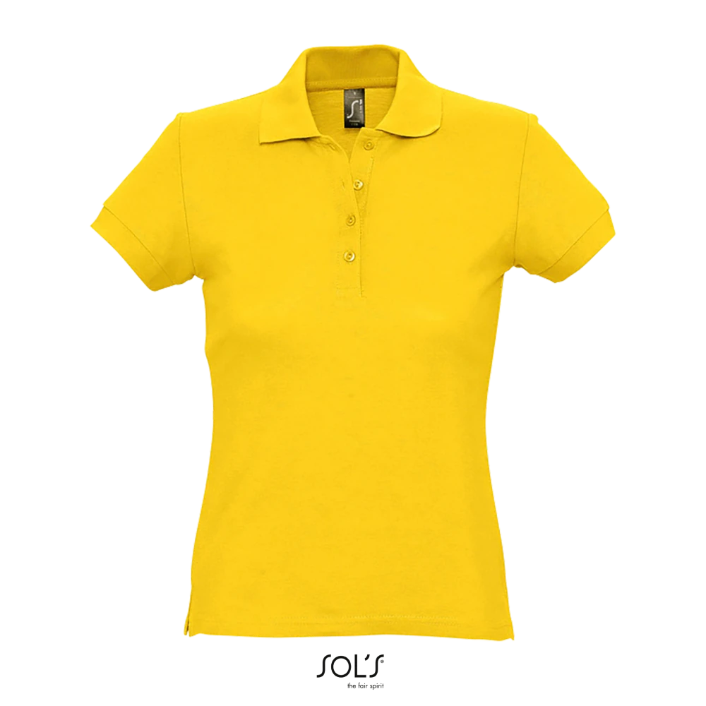 Φωτογραφία από μπροστά από Passion - Γυναικείο πόλο πικέ σε χρώμα Gold