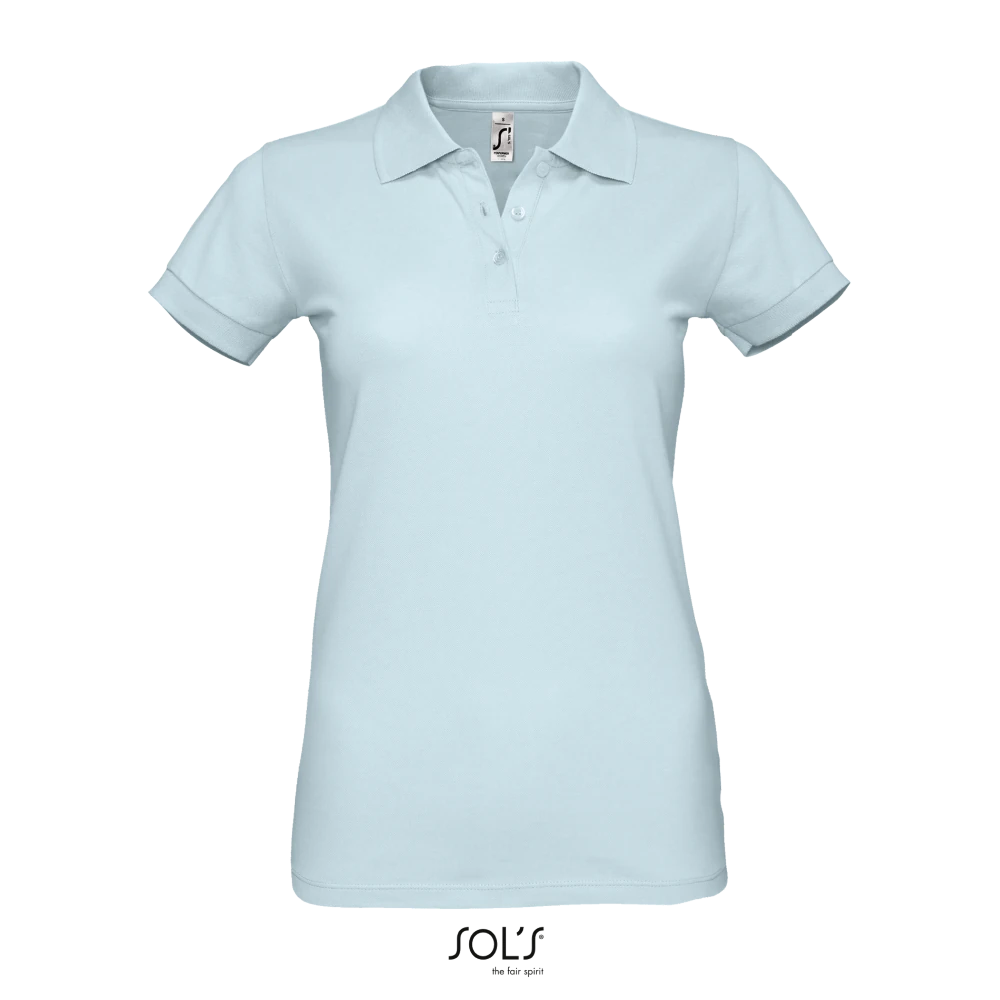 Φωτογραφία από μπροστά από Perfect Women - Γυναικείο πόλο πικέ σε χρώμα Creamy Blue