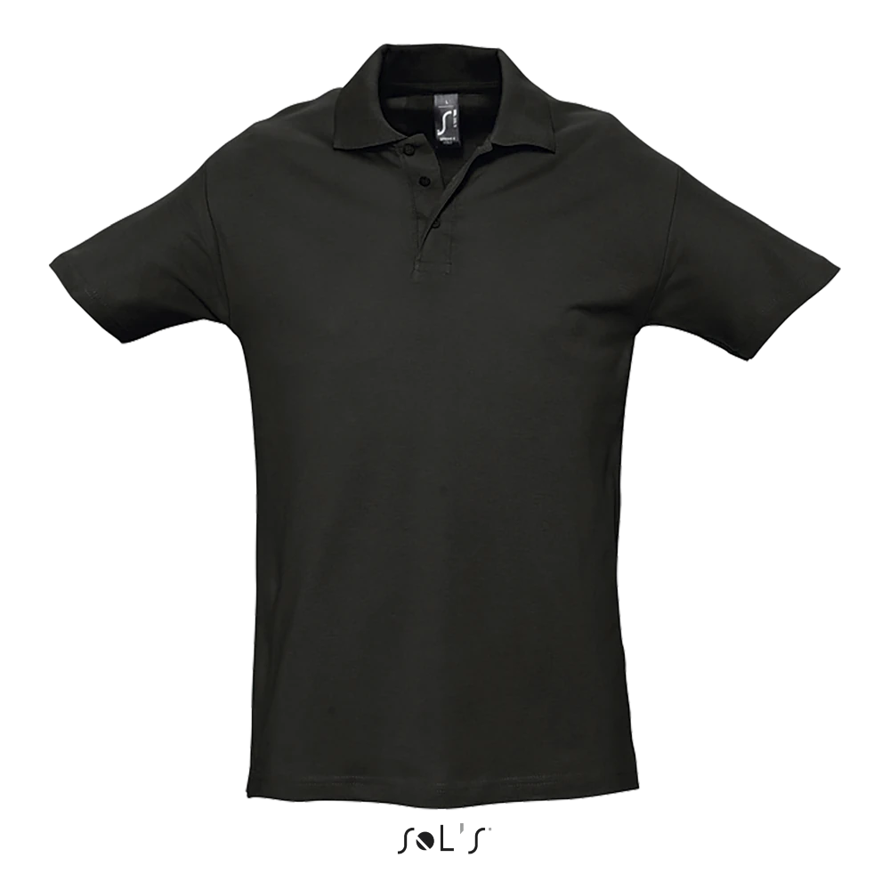 Φωτογραφία από μπροστά από Spring II 4-5XL - Ανδρικό πόλο πικέ σε χρώμα Black