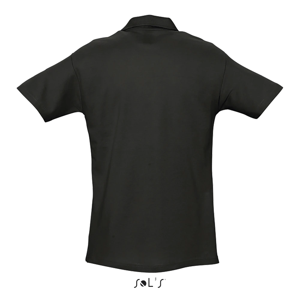 Φωτογραφία από πίσω από Spring II 4-5XL - Ανδρικό πόλο πικέ σε χρώμα Black