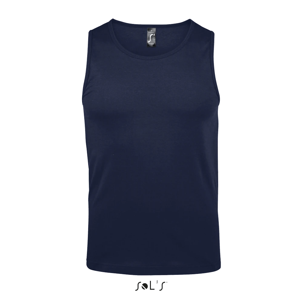 Φωτογραφία από μπροστά από Justin 4-5XL - Ανδρικό αμάνικο μπλουζάκι σε χρώμα French Navy