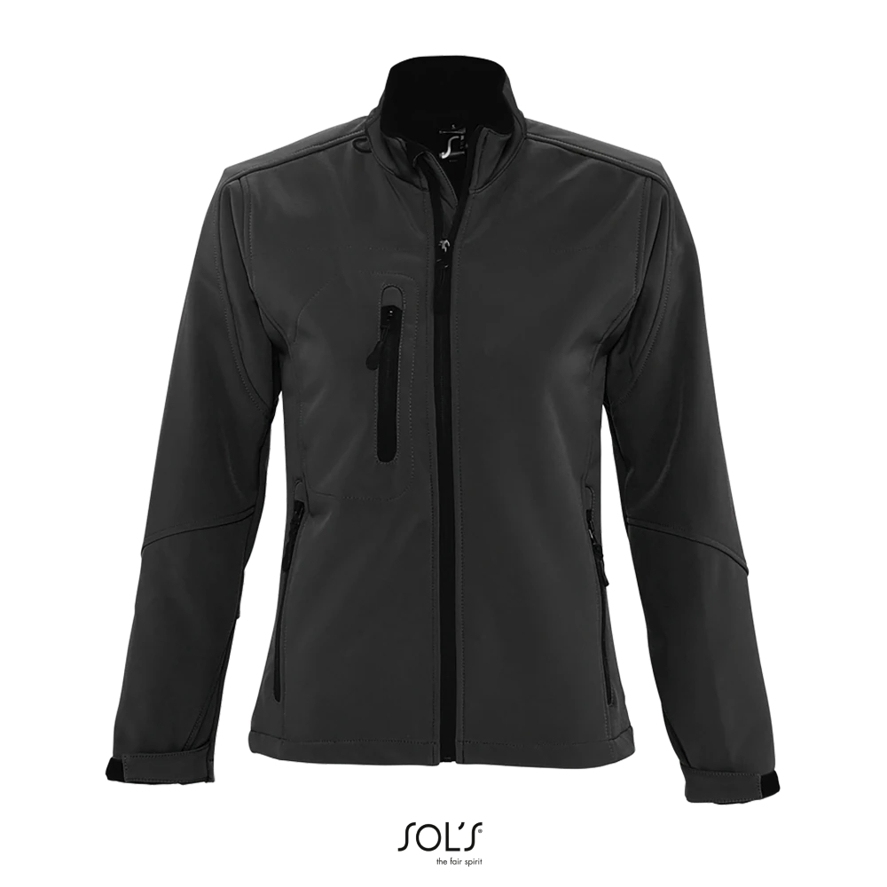 Φωτογραφία από μπροστά από Roxy - Γυναικείο μπουφάν softshell σε χρώμα Charcoal Grey