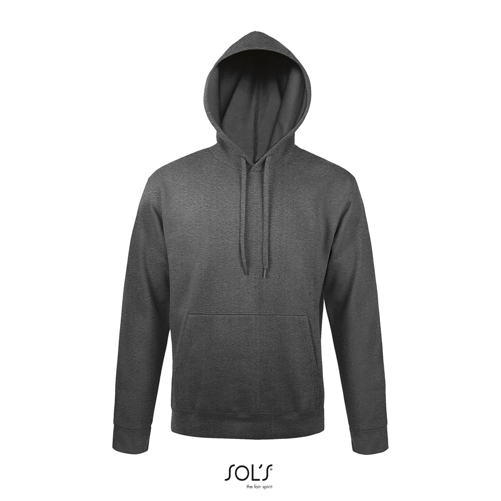 Φωτογραφία από μπροστά από Snake 3XL - Unisex φούτερ με κουκούλα σε χρώμα Charcoal Melange
