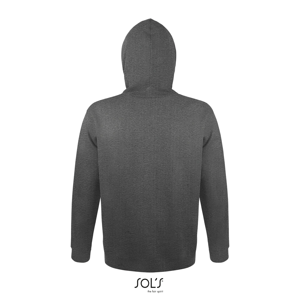 Φωτογραφία από πίσω από Snake 3XL - Unisex φούτερ με κουκούλα σε χρώμα Charcoal Melange
