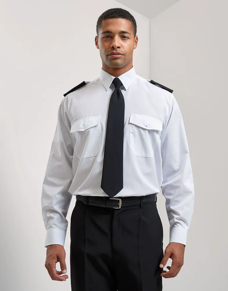 Τέταρτη φωτογραφία από PR210 - Ανδρικό Πουκάμισο με επωμίδες μακρυμάνικο σε χρώμα White