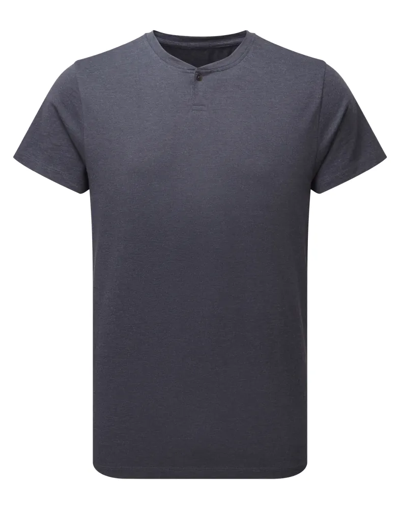 Φωτογραφία από μπροστά από 'Comis' - Ανδρικό T-shirt με κουμπί σε χρώμα Navy Melange