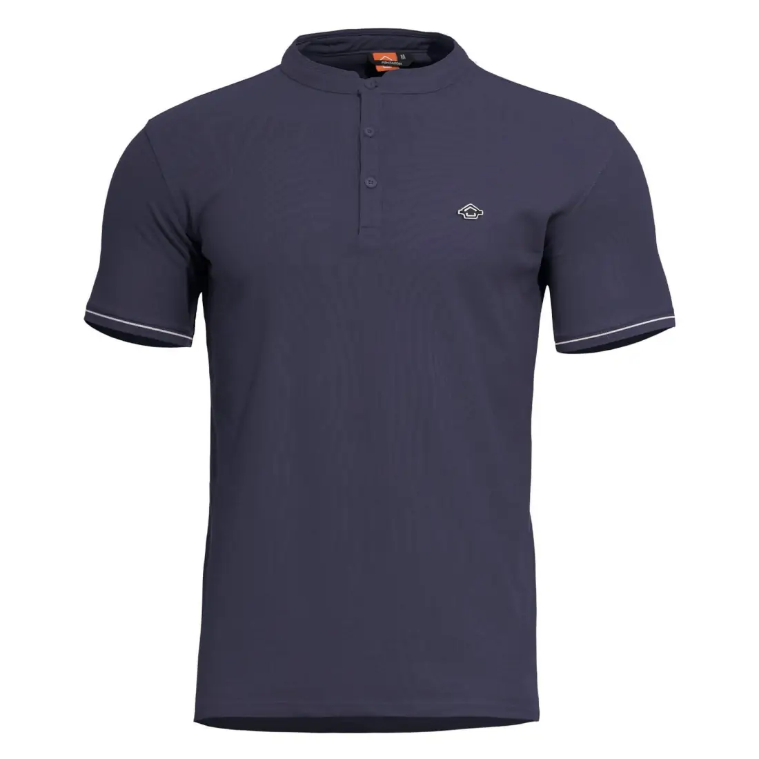 Φωτογραφία Levantes Henley T-Shirt Stripes σε Navy Blue χρώμα