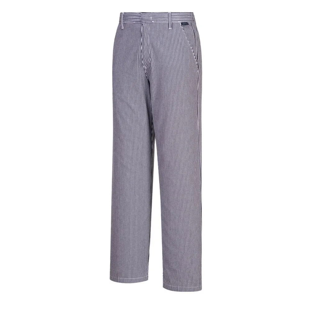 Λεπτομέρειες 1 του C075 - Barnet Παντελόνια Σεφ σε Blue Check χρώμα