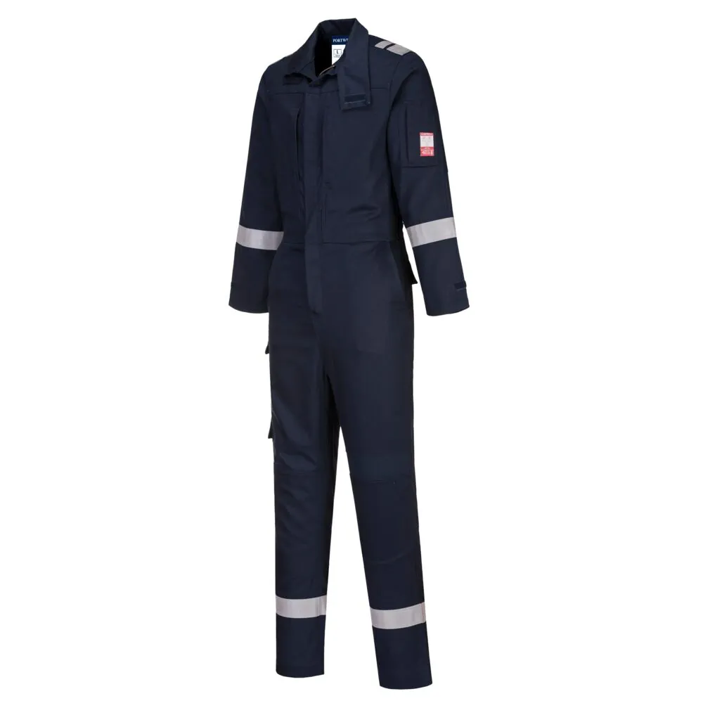 Φωτογραφία με λεπτομέρειες του FR501 - Bizflame Plus Ολόσωμη φόρμα σε Navy χρώμα