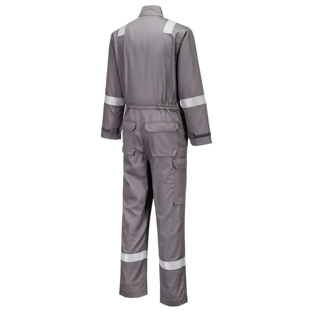 Φωτογραφία με λεπτομέρειες του FR513 - Bizflame Work+ FR Coverall σε Grey χρώμα