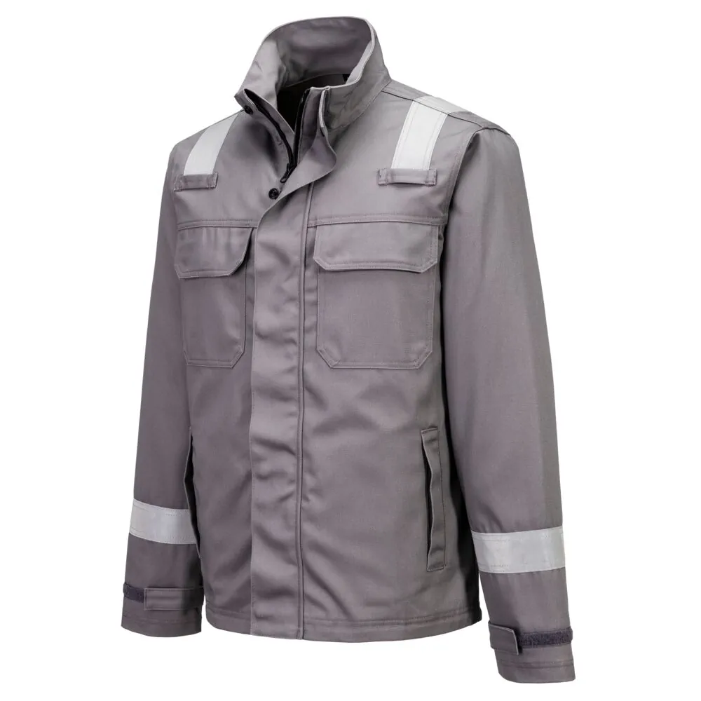 Φωτογραφία με λεπτομέρειες του FR609 - Bizflame Work+ FR Jacket σε Grey χρώμα