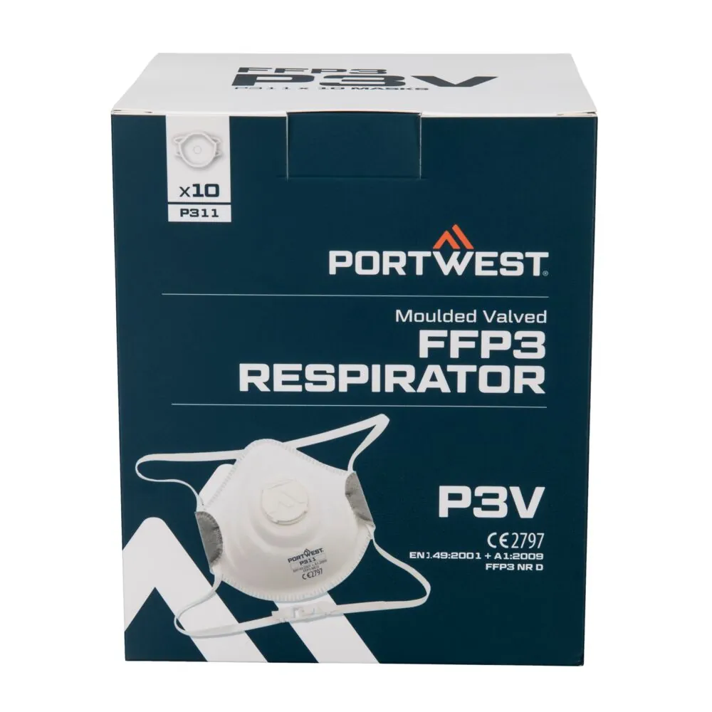 Φωτογραφία από πίσω του P311 - Moulded FFP3 Valved Respirator (Pk10) σε White χρώμα
