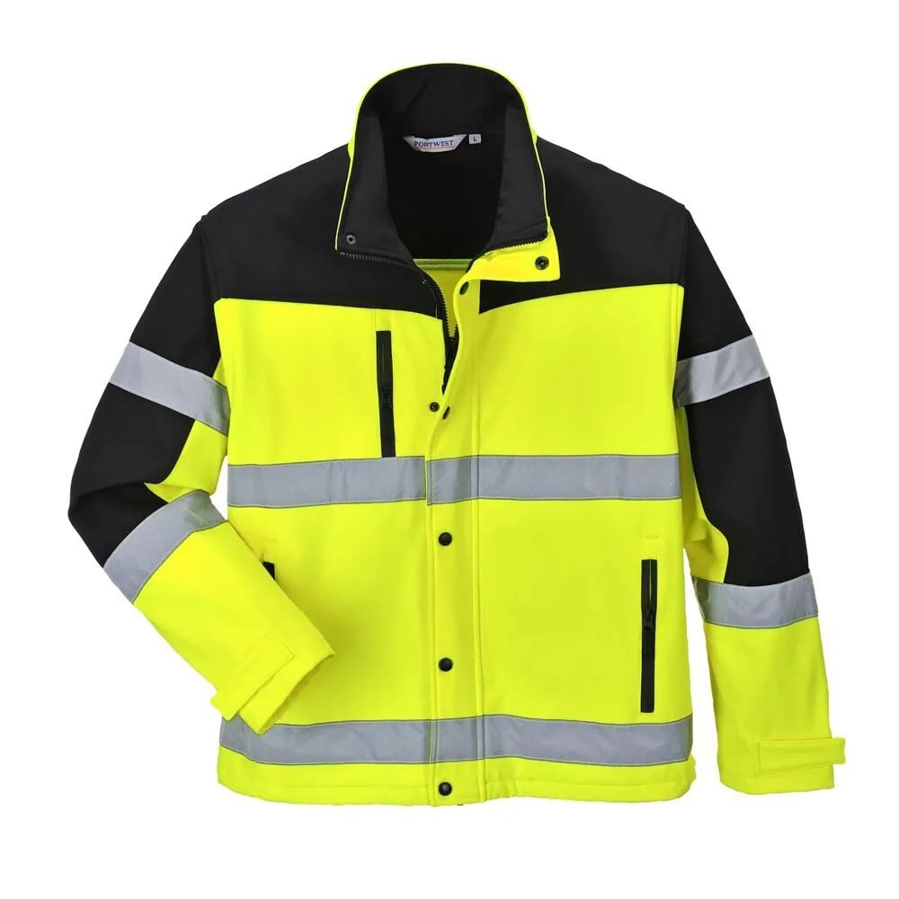 Φωτογραφία με λεπτομέρειες του S429 - Δίχρωμο Softshell Μπουφάν(3L) σε Yellow χρώμα