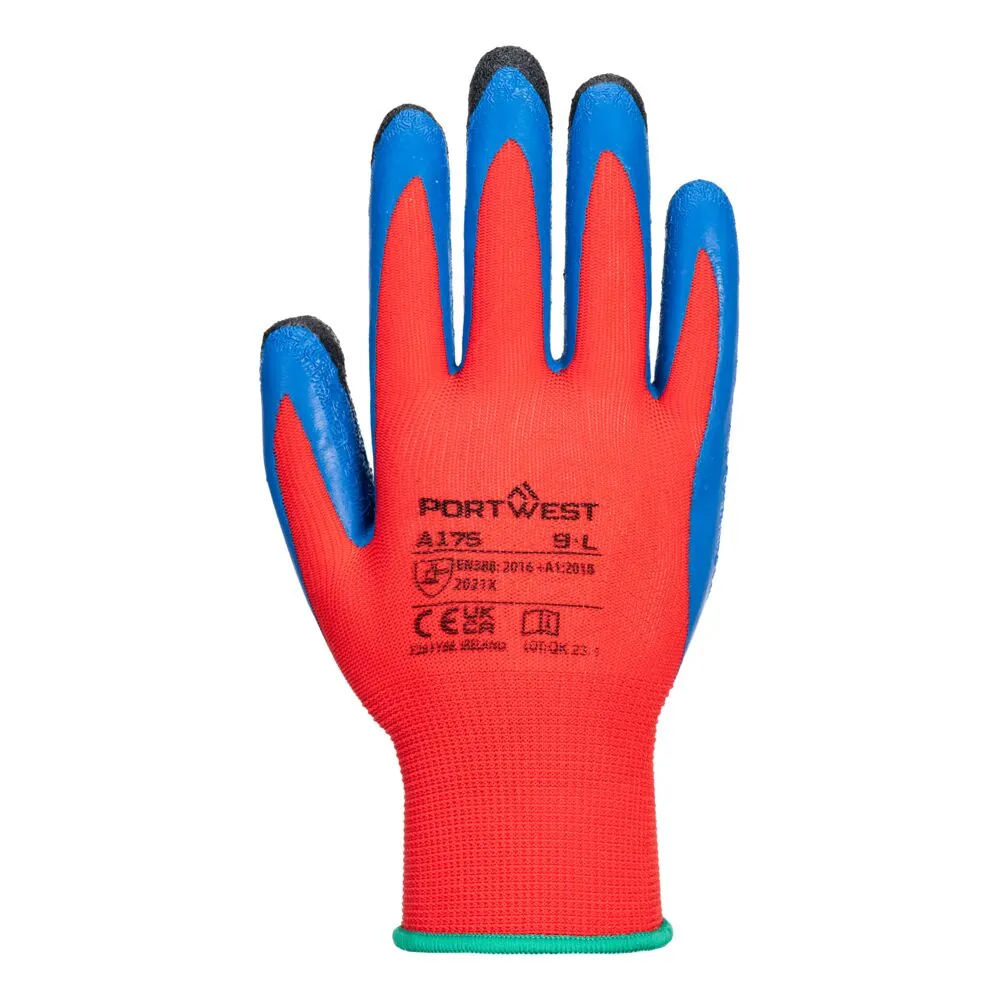 Μπροστινή φωτογραφία του A175 - Γάντι Duo-Flex σε Red-Blue χρώμα